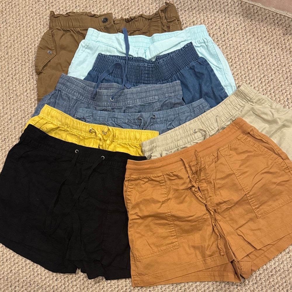 Women’s Casual Drawstring Shorts - Black, Mustard, Rust, Blue & More